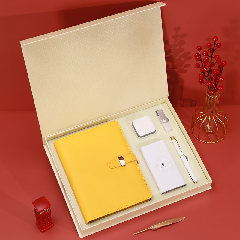 萨搏无线充电宝数据线笔记本记事本商务礼盒套装企业年会实用创意礼品送老师男生女朋友生日礼物定制logo