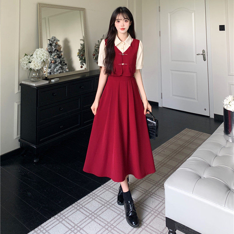 短袖套装连衣裙学士服成