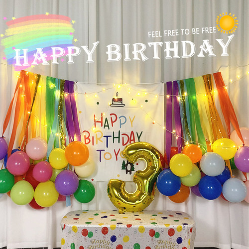 户外儿童生日派对场景布置气球