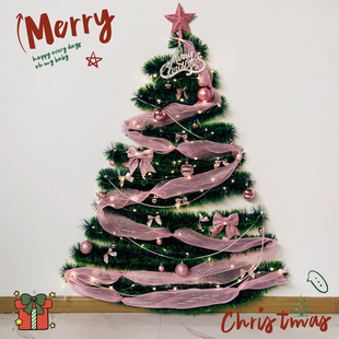 圣诞节装饰圣诞树毛条手工diy平安夜氛围感橱窗玻璃客厅场景布置