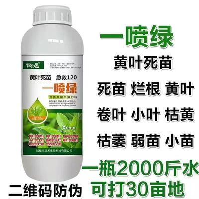 进口叶绿素一喷绿叶面肥不死苗黄叶转绿强效正品新型肥料大全