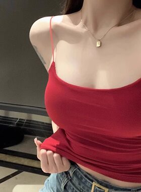 2025新美式内搭吊带背心女