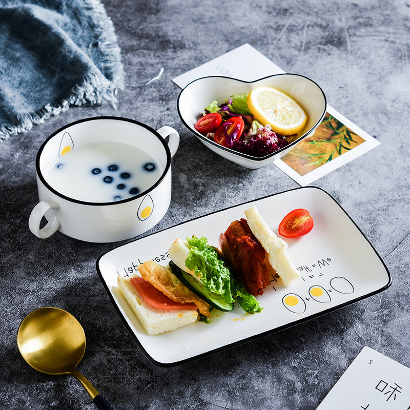 Creative breakfast one person set net red Japanese style wind dishes