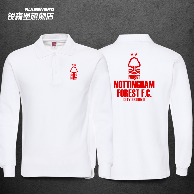 诺丁汉森林克劳足球迷长袖翻领