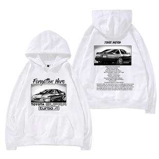 丰田Supra Mk3超级跑车牛魔王复古纪念连帽卫衣加绒秋冬男潮宽松