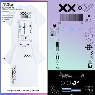 CSGO皮肤印花集Printstream联名游戏周边夏男女潮流纯棉短袖 T恤衫