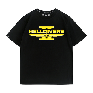 地狱潜兵2地狱老司机主机游戏HELLDIVERS周边短袖夏季男士纯棉T恤