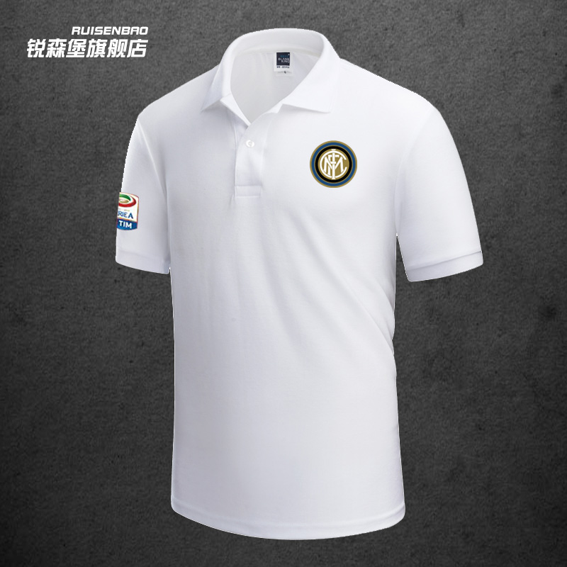 国际米兰Inter国米意甲足球队服运动训练上衣球衣polo衫短袖T恤男