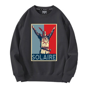黑暗之魂太阳骑士索拉尔不死人主机游戏周边圆领卫衣春秋男潮加绒