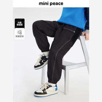 童装男童裤子冬季加绒银