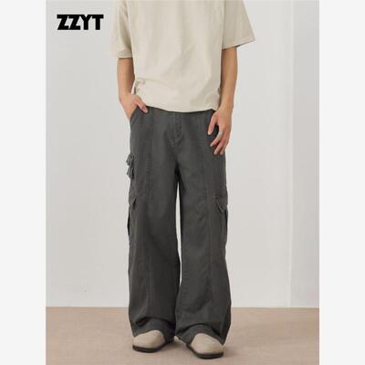 ZZYT美式复古水洗多口袋