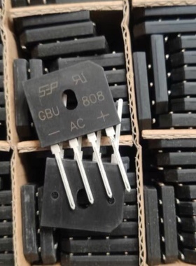 整流桥堆GB810 GBU808 8A1000V /SEP/ LT/HY整流桥扁桥 整流器
