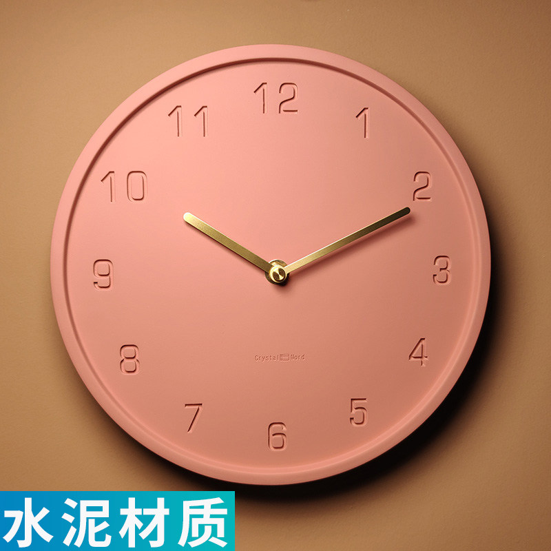 清水泥静音摇摆挂钟北欧简约客厅创意个性艺术小众挂饰时钟