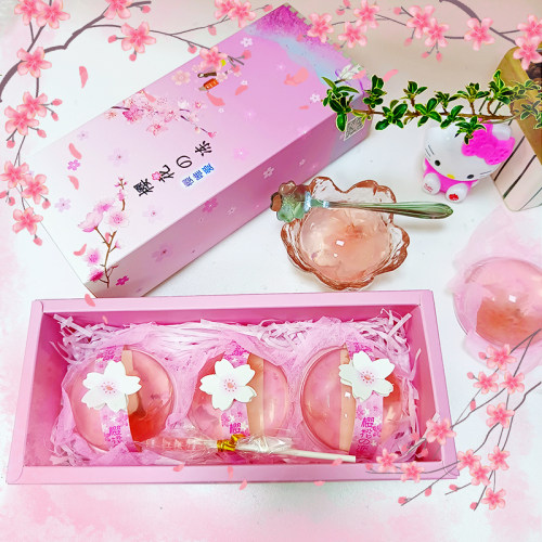 樱花果冻 玫瑰花礼盒水信玄饼6枚高颜值网红零食生日礼物