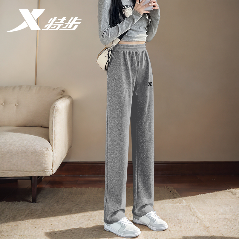 特步女裤直筒长裤大码运动裤