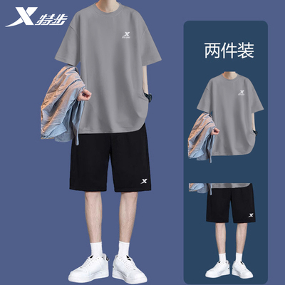 特步运动套装大码宽松两件套