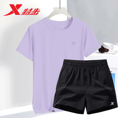 特步运动套装两件套女装