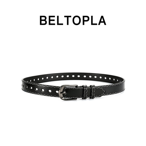 BELTOPLA全孔懒人设计感针扣腰带