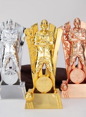 射手足球奖杯 树脂电镀金靴奖 定制印字球迷颁奖比赛用品世界杯