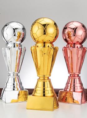 足球射手球员奖杯 树脂电镀世界杯比赛奖品树脂工艺摆件装饰品