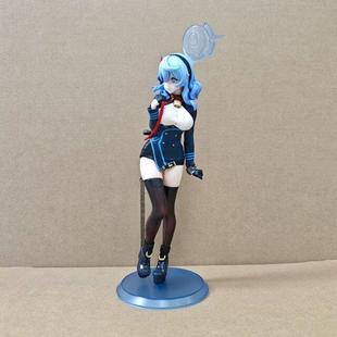 蔚蓝档案 天雨亚子 蓝色吊带裤子 二次元 美少女 手办模型摆件