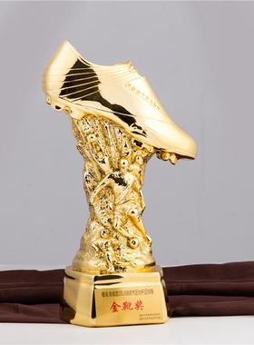 树脂运动用品系列 电镀金足球比赛奖杯 金靴奖摆件礼品 奖杯厂家