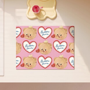 黄油小熊厨房台面沥水垫吸水家用耐脏防滑餐垫隔热吧台垫咖啡机垫