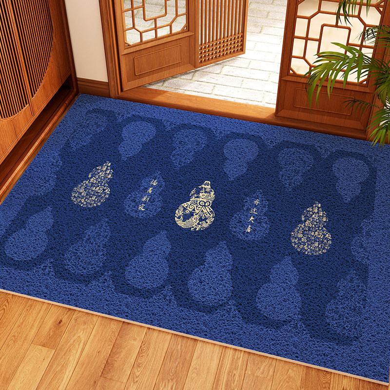 蓝色地垫入户2026新款过年地毯室外丝圈门垫防滑耐脏乔迁之喜脚垫,居家布艺,入户地垫,淘宝优惠券,粉丝福利购,淘宝优惠卷