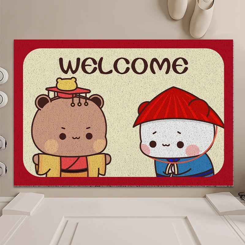 一二布布入户丝圈地垫可裁剪耐磨大面积进门玄关脚垫除尘去灰地垫