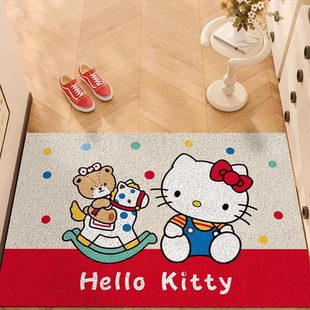 helloKitty入户门丝圈地垫可裁剪卡通家用门口玄关蹭土防滑脚垫子
