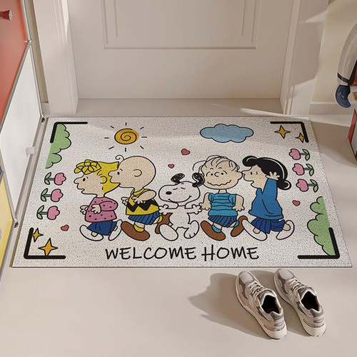 史努比入户门地垫耐脏免洗网红丝圈pvc轻奢简约现代门口进门地毯