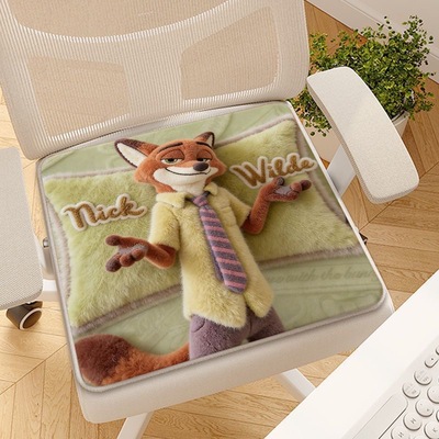 朱迪尼克椅子垫迪士尼仿羊绒坐垫办公室学生凳子屁垫四季餐椅垫