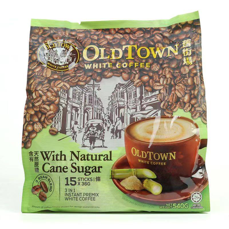 【正品马版】旧街场蔗糖味咖啡540g/袋马来西亚三合一速溶咖啡