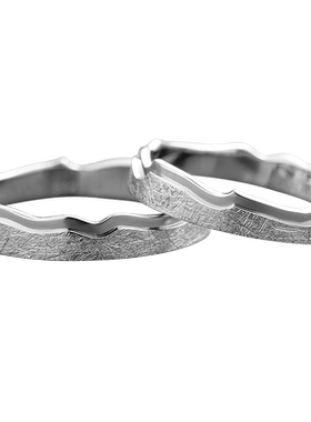 arai原创设计情侣戒指拉丝闭口