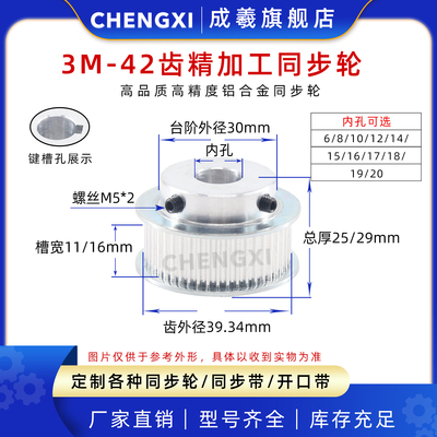 成羲BF型精加工同步轮HTD3M42齿