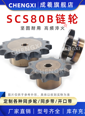 SCS高精度单排链轮S80 16A 80B21齿 80B22齿 80B23齿 80B24齿