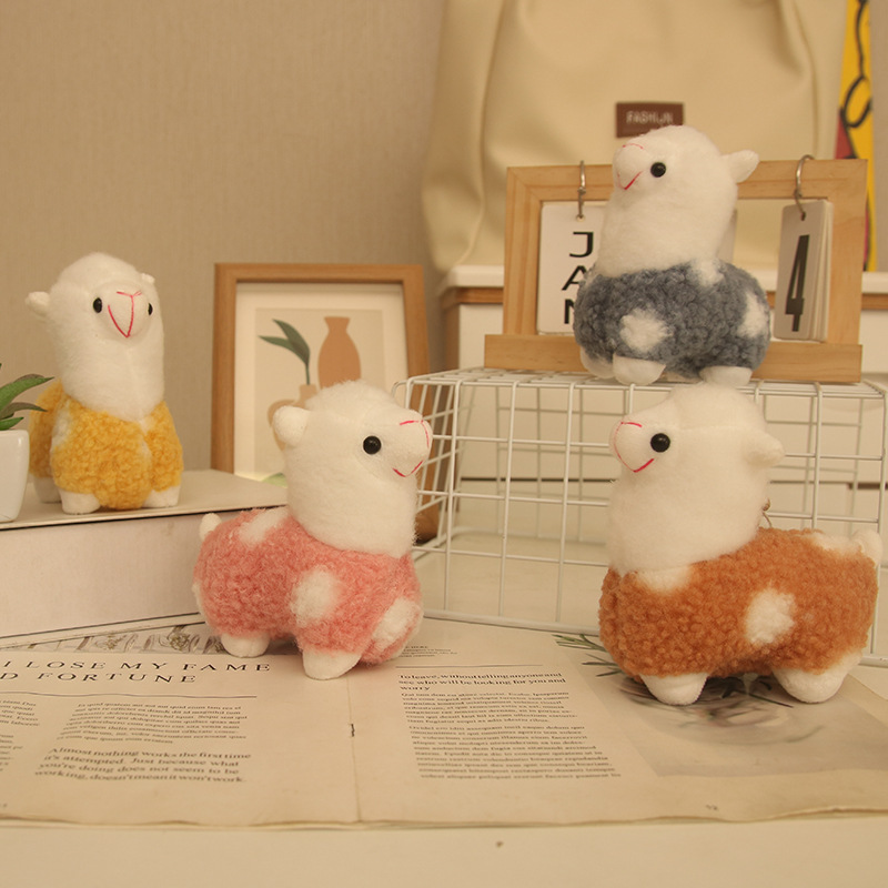 卡通毛绒羊驼公仔毛绒玩具小挂件包包挂饰钥匙扣活动礼品娃娃