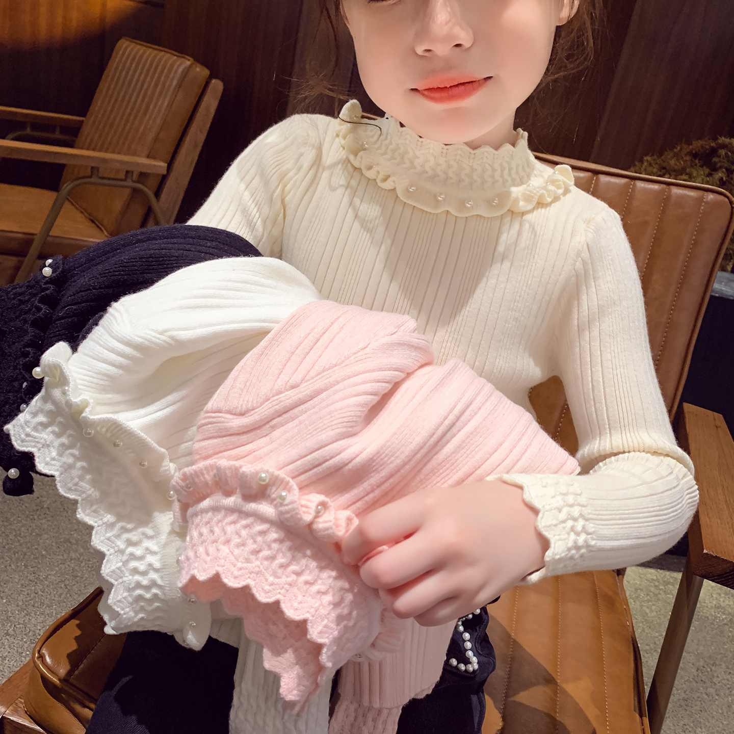 女童冬季打底衫2023新款