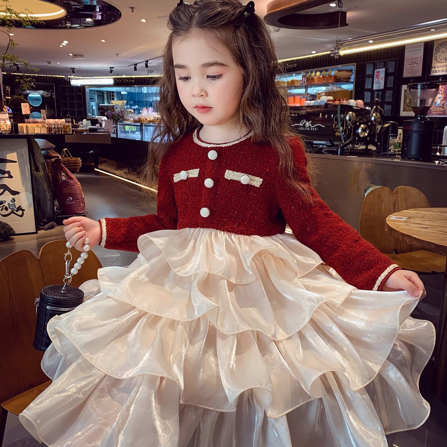 女童生日礼服小香风连衣裙子