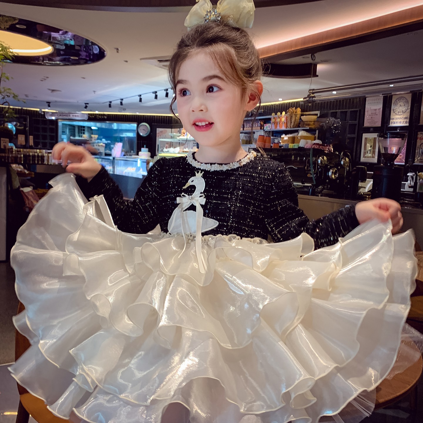 女童秋冬小香风生日公主裙子