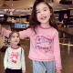 儿童卡通印花长袖 新款 上衣圆领内搭春秋小女孩T恤 春装 女童打底衫