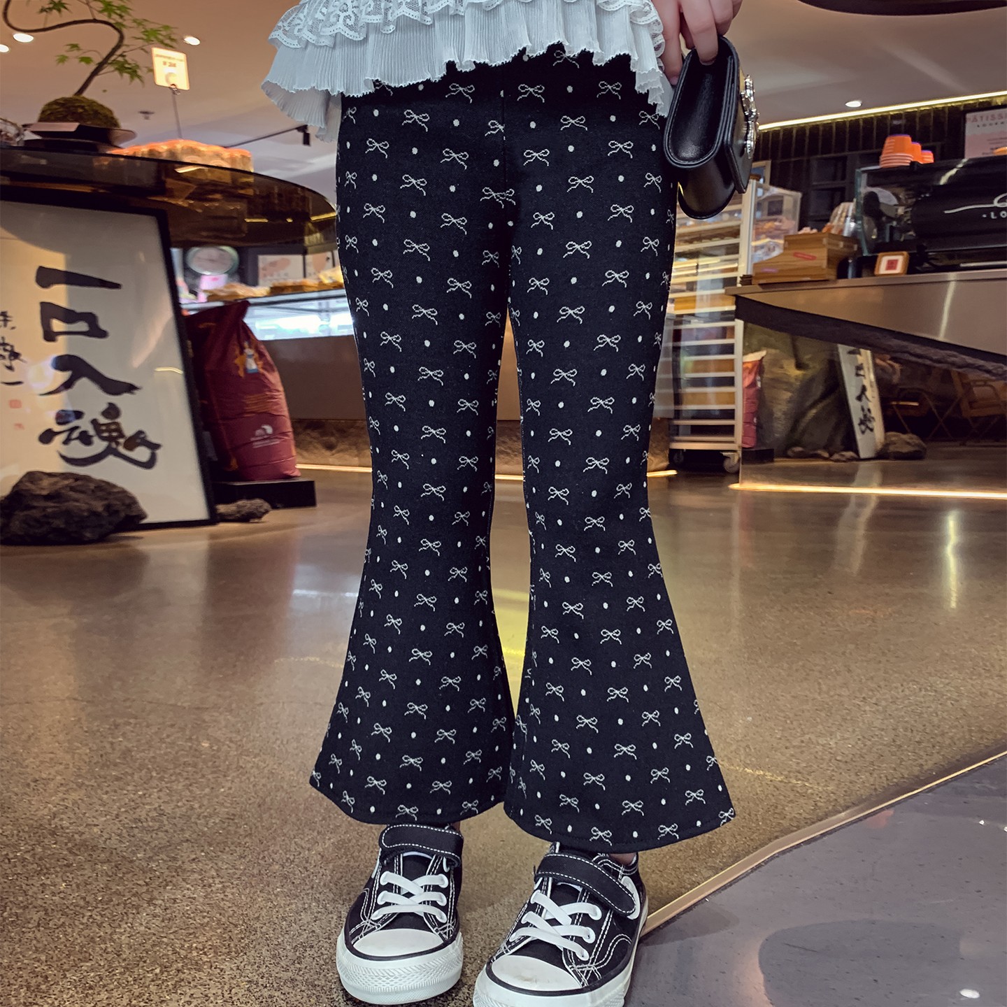 女童秋装裤子喇叭裤小女孩休闲裤