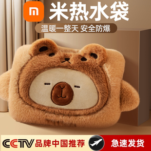 热水袋充电暖宝宝2024新款 注水暖水袋女生热敷专用卡皮巴拉暖手宝