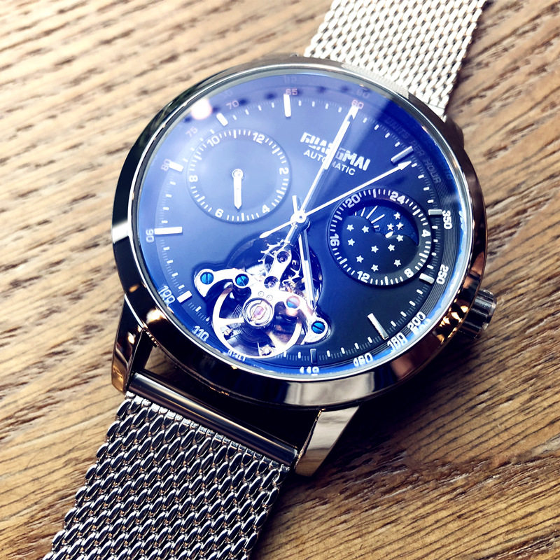2022新款瑞士手表男士镂空陀飞轮氚气全自动机械表正品黑科技男表