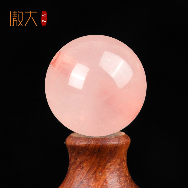 傲大天然马粉散珠粉晶芙蓉晶散珠diy水晶手工饰品配件单颗女单颗