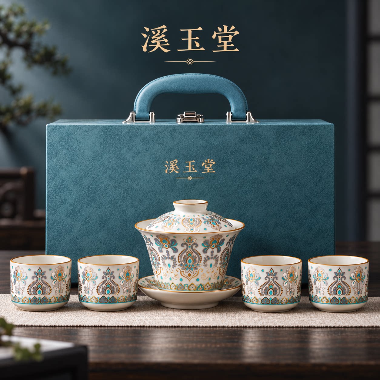 旅行茶具套装便携式外出带包一人饮户外车载露营泡茶壶公司伴手礼