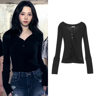 柳智敏同款bedevil长袖T恤女修身