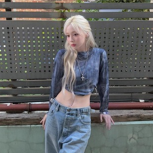 winter冬冬同款 防晒衫 nasty T恤女薄款 fancy辣妹连帽长袖 aespa