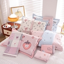 纯棉纱布按扣枕套卡通儿童中号枕头套一对装 防脱落全棉枕芯内胆套