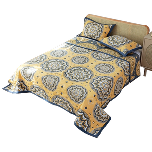 八层纯棉纱布榻榻米床盖三件套高端床单四季通用双面铺床冬季新款